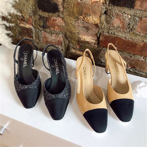 chanel suede slingbacks|Chanel style slingback flats.